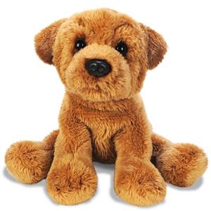 Suki Gifts Pluche bruine sharpei honden knuffel 13 cm speelgoed -