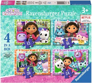 Ravensburger 4 Puzzles - Gabbys Puppenhaus 12 Teile Puzzle Ravensburger-03143