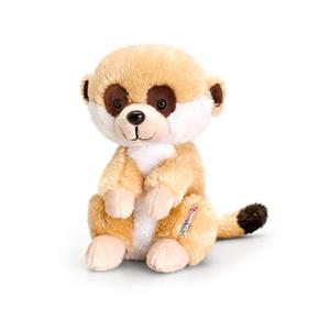 pluche stokstaartje knuffel zittend 14 cm -