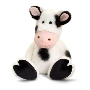 Keel Toys Pluche knuffel dier zwart/witte koe 18 cm -