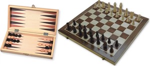 HOT Games Schaak-/backgammon Klapcassette