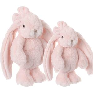 Bukowski pluche knuffel konijnen set 2x stuks - lichtroze - 22 en 30 cm - luxe knuffels -