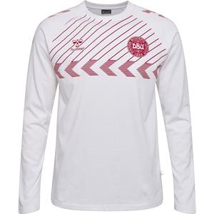 Hummel Denemarken T-shirt Fan - Wit Lange Mouwen