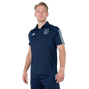 Adidas Ajax Polo 2023-2024 Donkerblauw Lichtblauw Wit