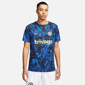 Nike Chelsea Trainingsshirt Dri-FIT Pre Match - Blauw/Goud