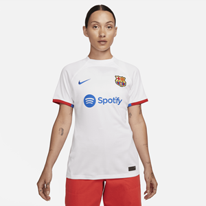 Nike FC Barcelona 2023/24 Stadium Uit  Dri-FIT voetbalshirt voor dames - Wit