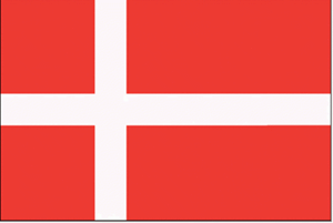 Vlaggenclub.nl Deense vlag 40x60cm