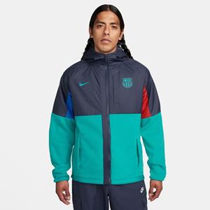 NIKE FC Barcelona Winterized AWF Ausweich Allwetterjacke Herren 437 - thunder blue/energy/energy