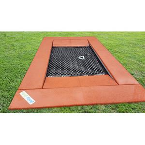 Hally-Gally Rolstoel-inbouwtrampoline Vario, Rood-bruin, Zwart