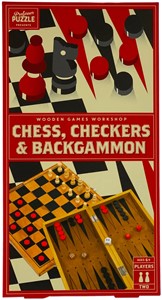 Professor Puzzle Wooden Games Workshop - Chess, Checkers and Backgammon
