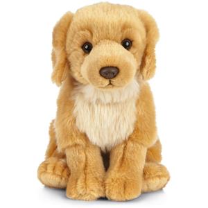 Living Nature Pluche Golden Retriever honden knuffel 20 cm speelgoed -
