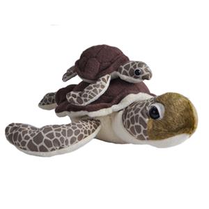 Wild Republic Pluche knuffel dieren familie zee schildpadden 36 cm -