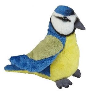 Ravensden Pluche blauwe pimpelmees vogel knuffel 15 cm speelgoed -