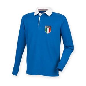 Sportus.nl Rugby Vintage - Italië Retro Rugby Shirt 1970's - Blauw