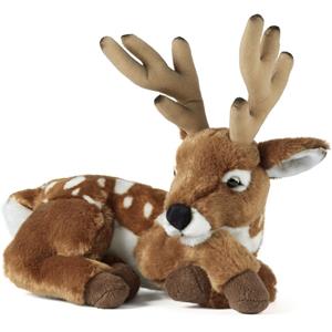 Living Nature Pluche bruin hert met gewei knuffel 29 cm speelgoed -