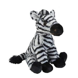 Ravensden Pluche zwart/witte zebra knuffel 30 cm speelgoed -