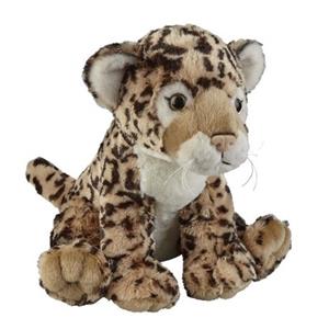 Ravensden Pluche bruine jaguar/luipaard knuffel 30 cm speelgoed -