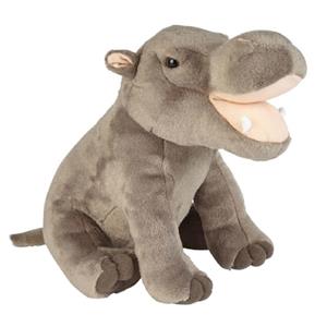 Ravensden Pluche grijze nijlpaard knuffel 30 cm speelgoed -