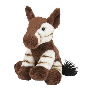 Ravensden Pluche bruine okapi knuffel 16 cm speelgoed -