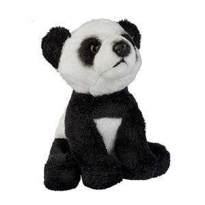 Ravensden Pluche zwart/witte panda beer/beren knuffel 15 cm speelgoed -