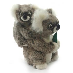 Hansa pluche koala knuffel met baby 28 cm -