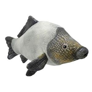 Wild Planet Pluche grijze karper vissen knuffel 32 cm speelgoed -