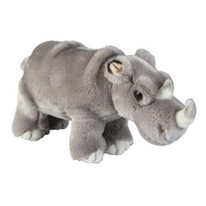 Ravensden Pluche grijze neushoorn knuffel 28 cm speelgoed -