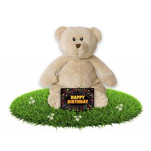 Happy Horse Verjaardag knuffel beer 17 cm met gratis verjaardagskaart -