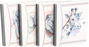 Oxford Boho Chic spiraalblok, ft A5, 120 bladzijden, geruit 5 mm, geassorteerde kleuren