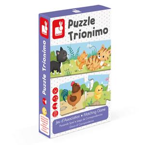 Janod speelgoed Puzzel Trionimo dieren associatiespel Janod +3jr