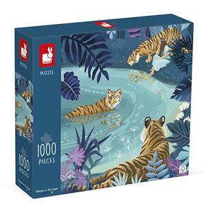 Janod speelgoed Janod puzzel tijgers bij maanlicht 1000 stukjes