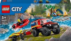 Lego 60412  City 4X4 Brandweerauto Met Reddingsboot