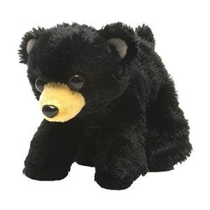 Wild Republic Pluche zwarte beer/beren knuffel 18 cm speelgoed -
