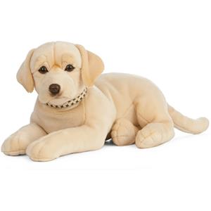 Living Nature Grote pluche blonde Labrador hond knuffel 60 cm speelgoed -