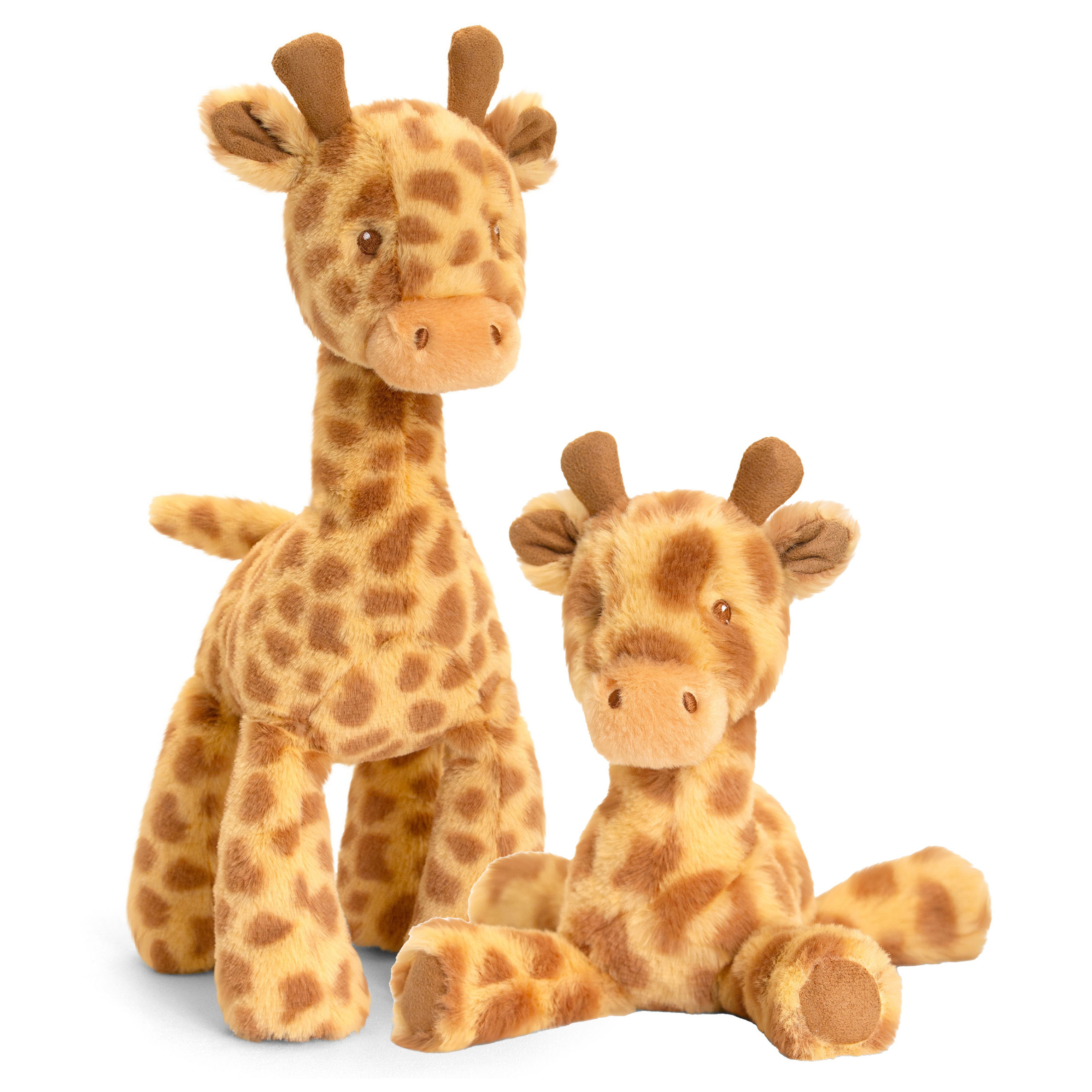 Keel Toys Pluche knuffel dieren Giraffes familie setje 14 en 25 cm -