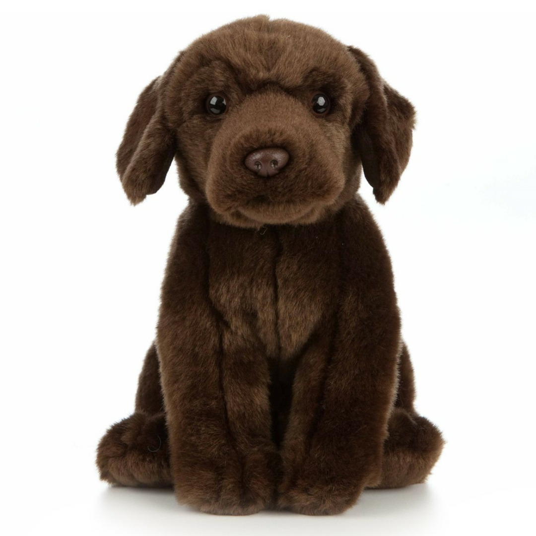 Living Nature Pluche bruine Labrador hond/honden knuffel 25 cm speelgoed -