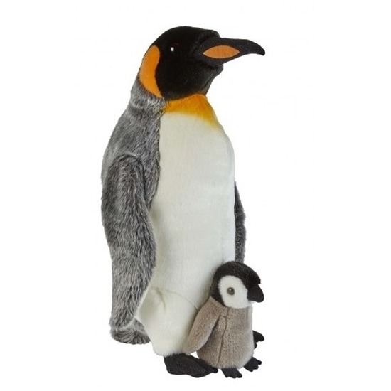 Ravensden Konings pinguins met baby knuffels 50 cm knuffeldieren -