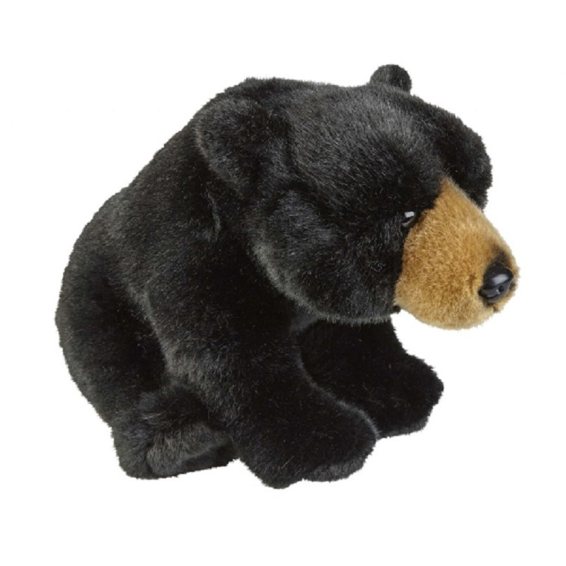 Ravensden Pluche zwarte beer/beren knuffel 28 cm speelgoed -