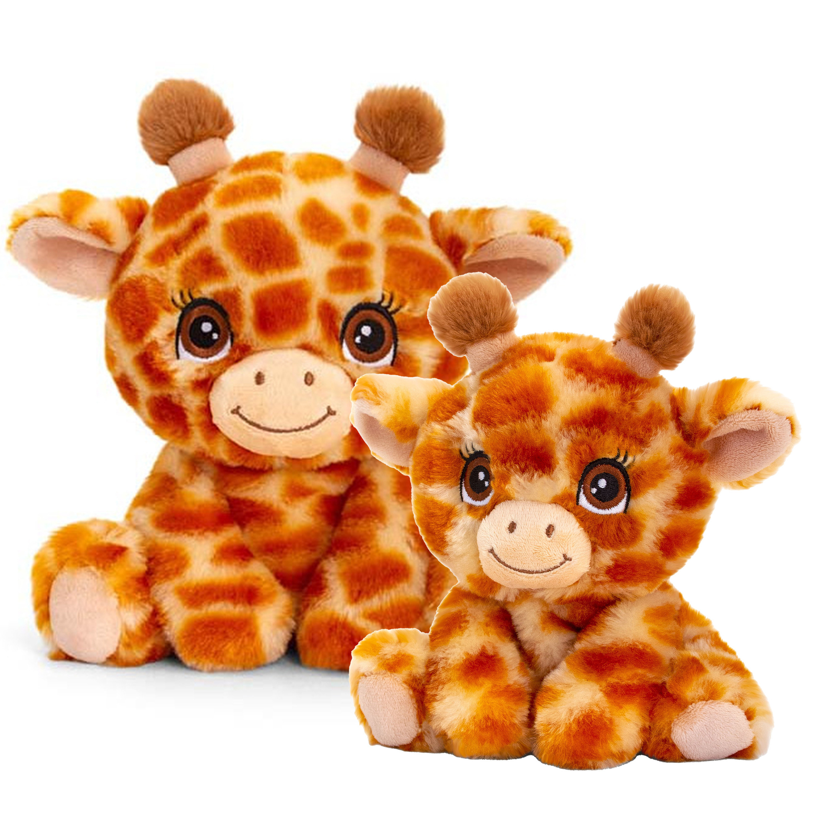 Keel Toys Pluche knuffel dieren Giraffes familie setje 16 en 25 cm -