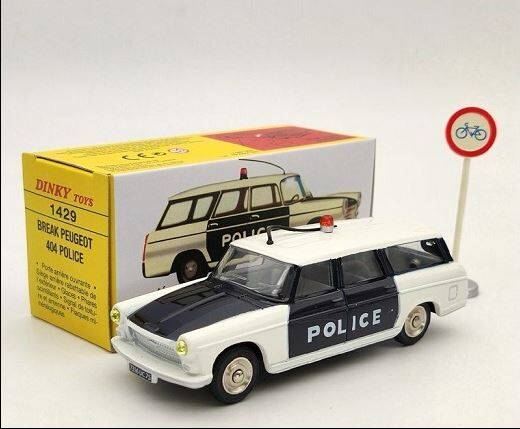 Brinic Modelcars Dinky Toys Peugeot 404 Police