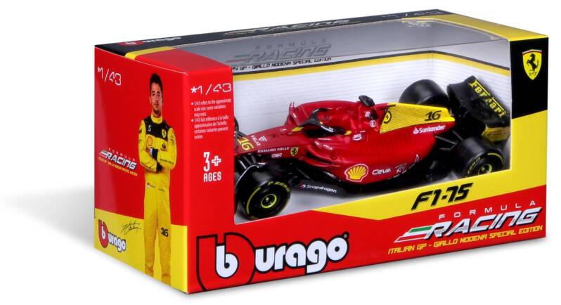 Brinic Modelcars Bburago Ferrari F1-75 Charles Leclerc Formule 1 - Monza livery