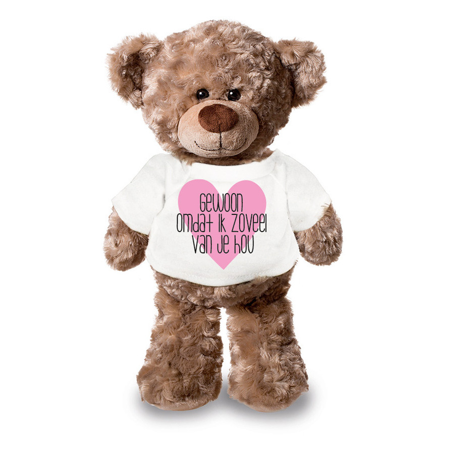 Bellatio Decorations Valentijnsdag cadeau - teddybeer - omdat ik van je hou - Valentinesday - knuffelbeer - Clothies -