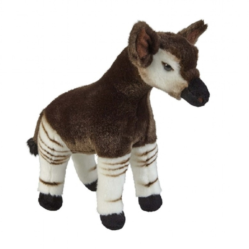 Ravensden Pluche bruin/witte okapi knuffel 32 cm speelgoed -