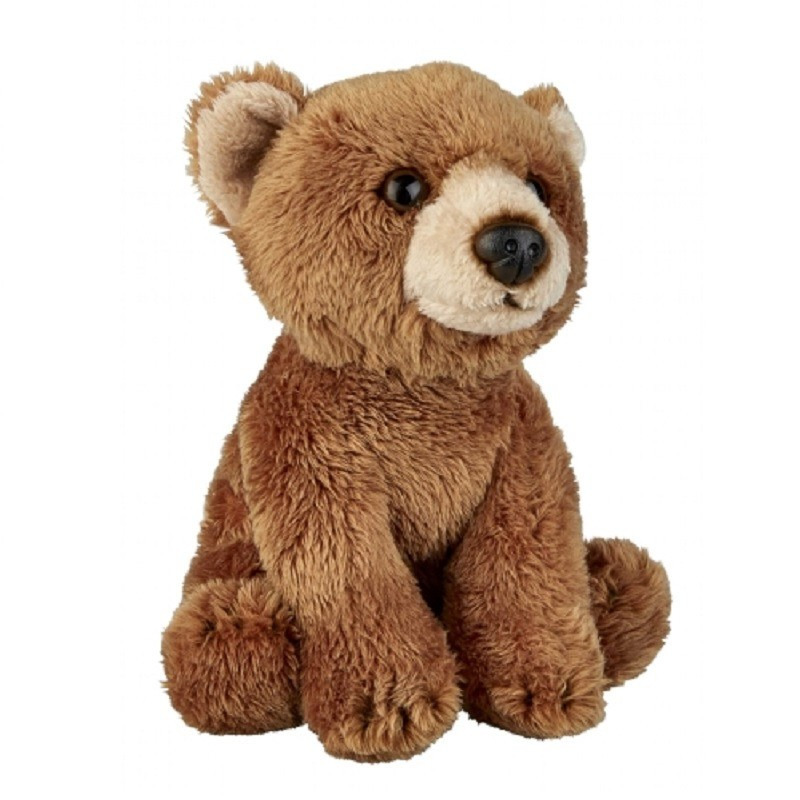 Ravensden Pluche bruine beer/beren knuffel 15 cm speelgoed -