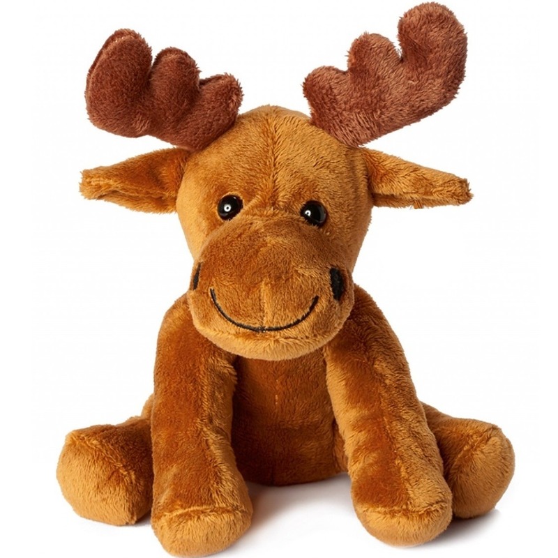 MBW Pluche bruine eland knuffel 20 cm speelgoed -
