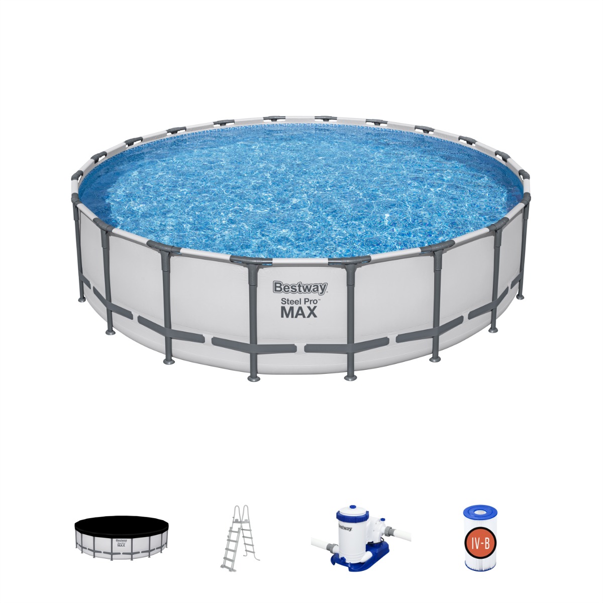Bestway Steel Pro MAX zwembad - 610 x 132 cm - met filterpomp en accessoires