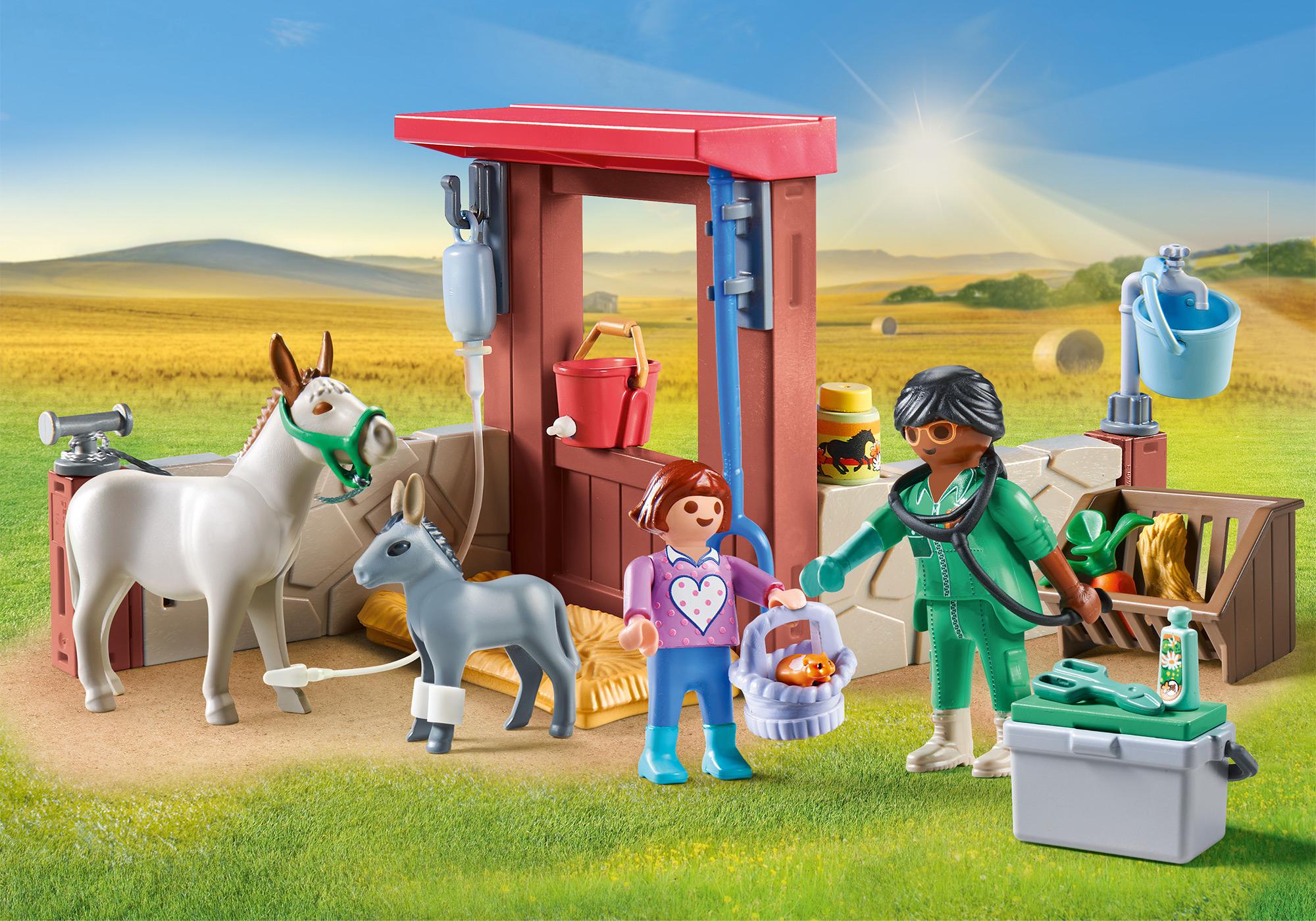 Playmobil Boerderij dierenarts met de ezels