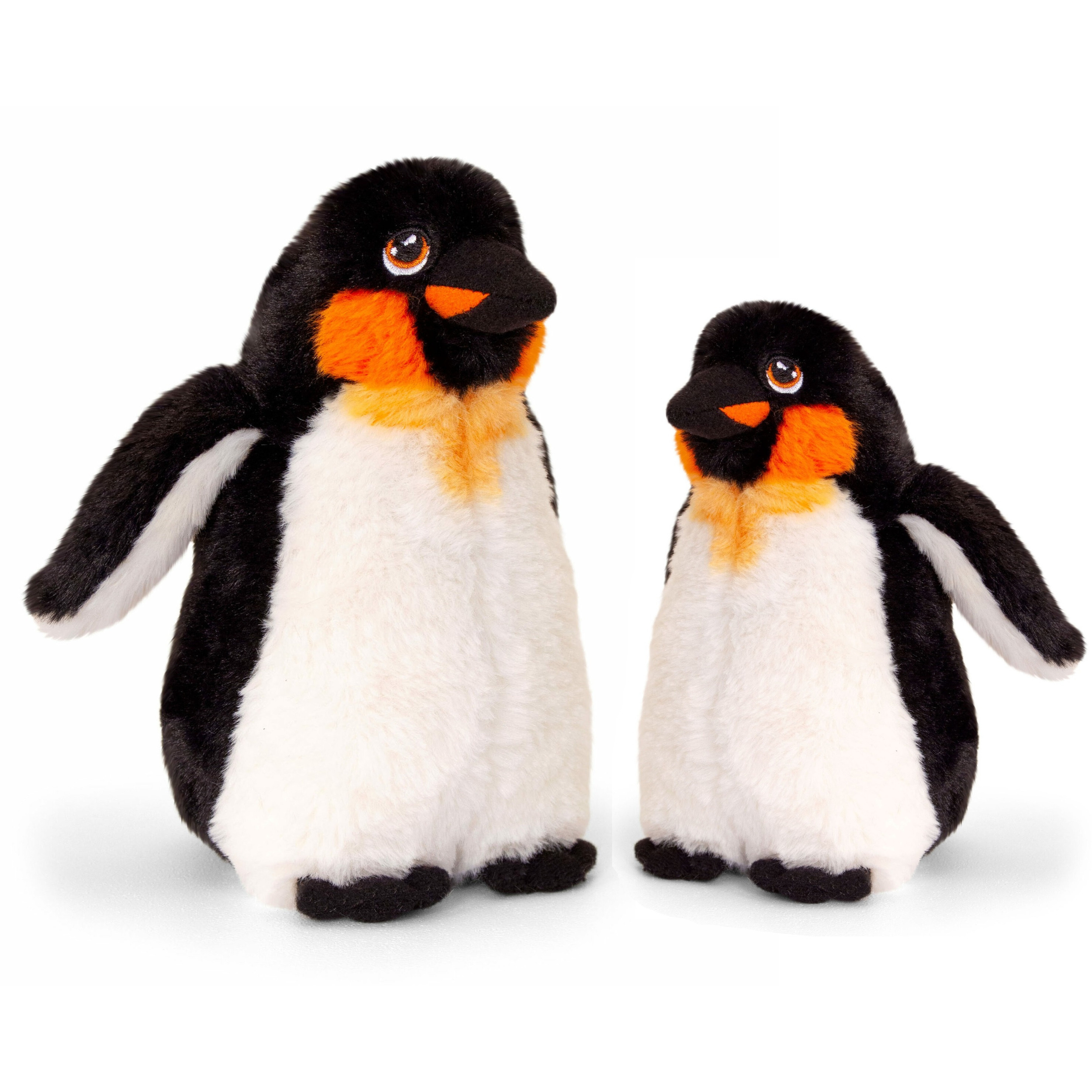 Merkloos Keel Toys pluche Keizer pinguin knuffeldieren - wit/zwart - staand - 20 en 25 cm -