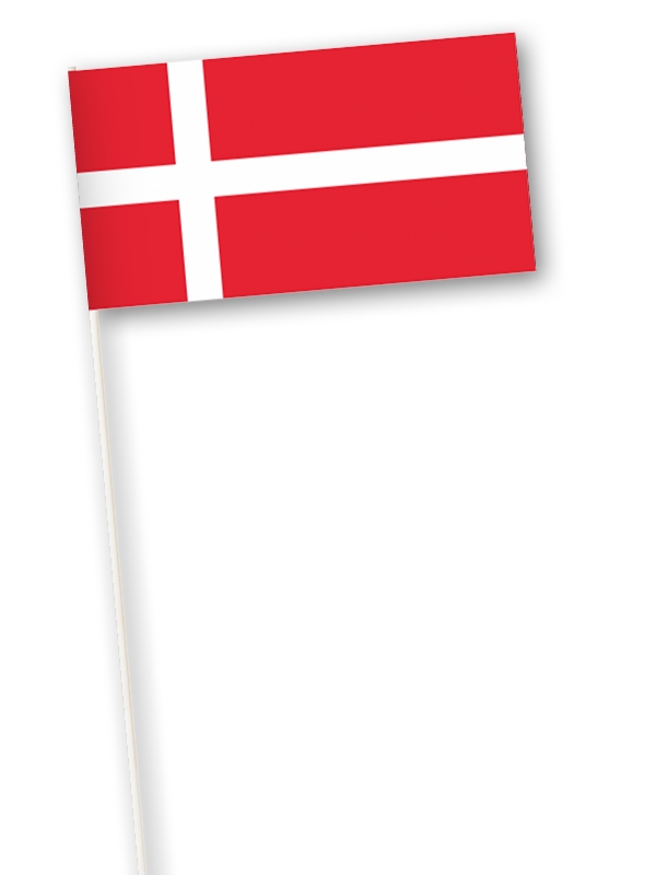 Vlaggenclub.nl Zwaaivlaggetje Denemarken 11x21cm | papier