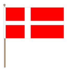 Vlaggenclub.nl Zwaaivlag Denemarken 15x22,5cm | stof